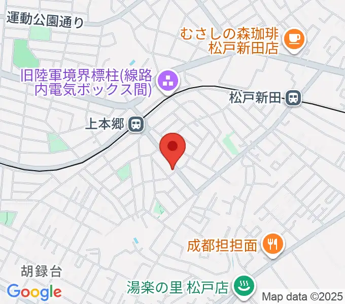 松戸学院の地図