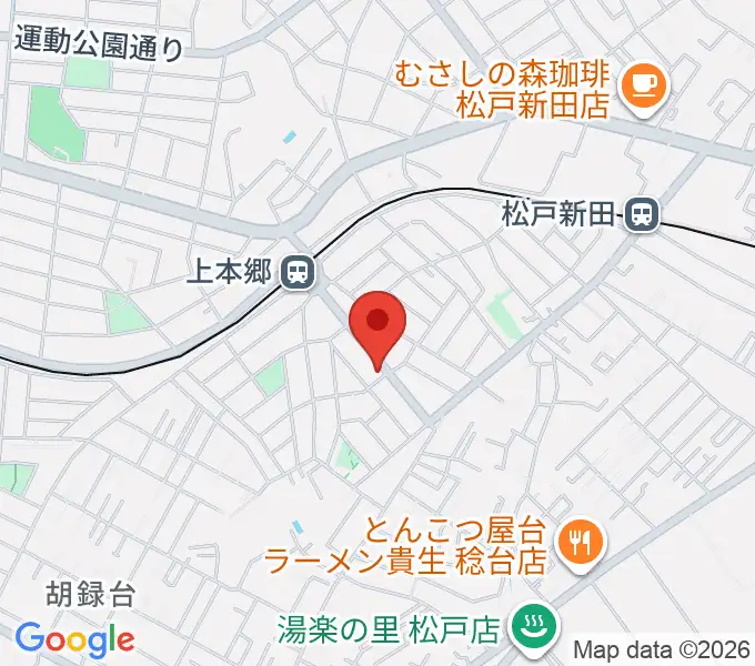 松戸学院の地図