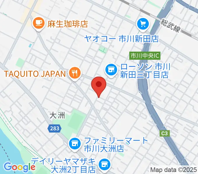 柳真一郎ギター教室の地図