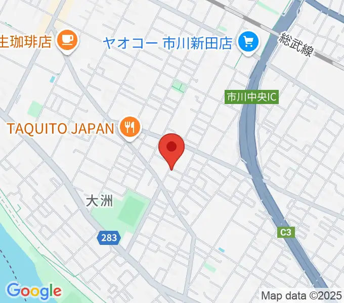 柳真一郎ギター教室の地図