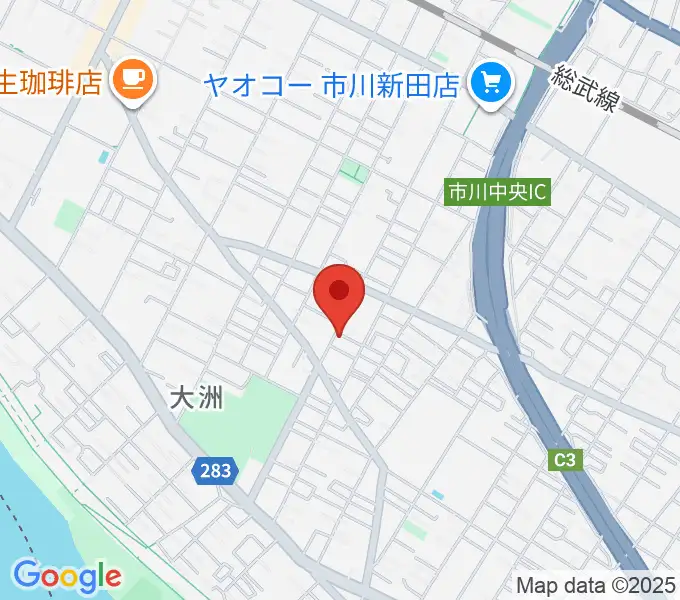 柳真一郎ギター教室の地図