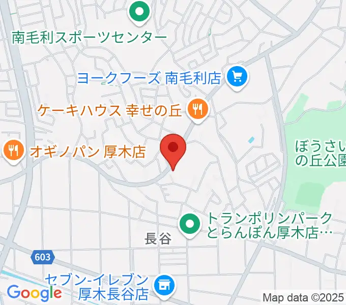 あつぎの丘音楽教室の地図