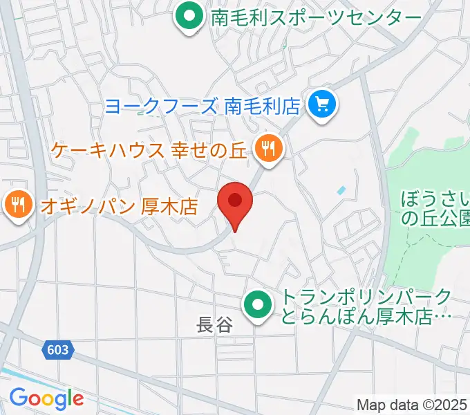 あつぎの丘音楽教室の地図