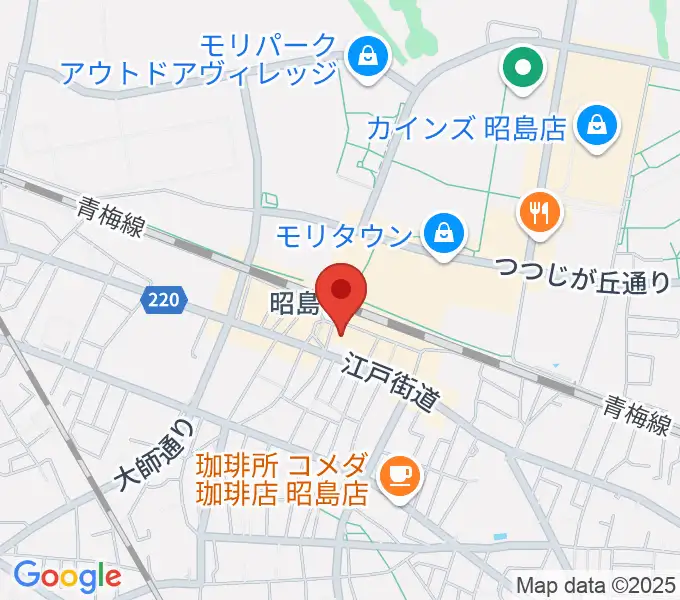 マツダミュージックアカデミーの地図