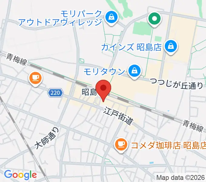 マツダミュージックアカデミーの地図