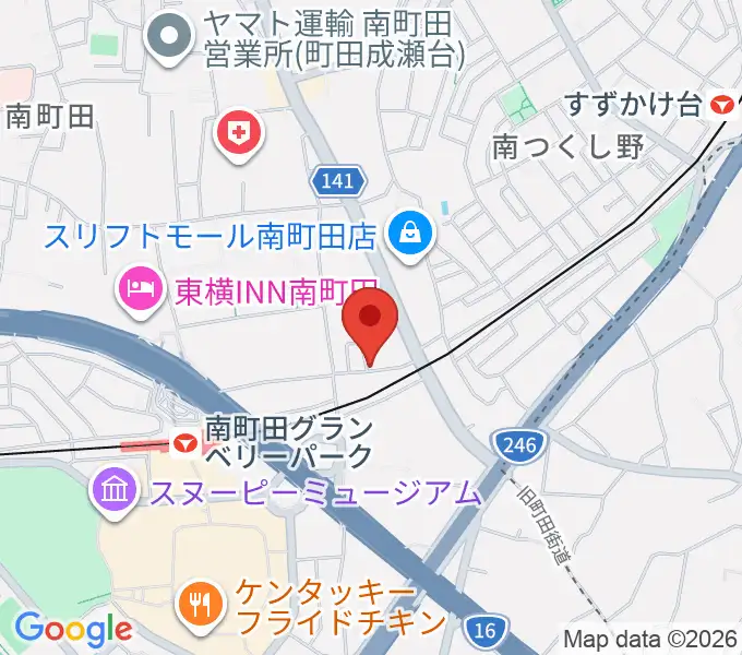 エレキギター教室南町田の地図