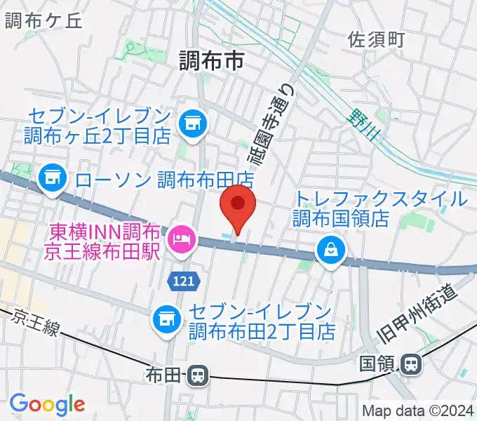 JSロックギタースクールの地図