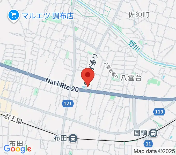 JSロックギタースクールの地図