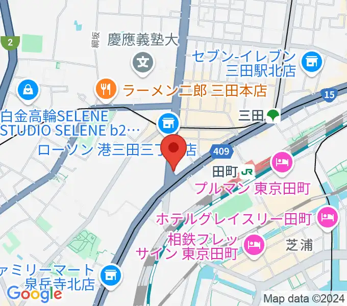 三田フルート教室の地図