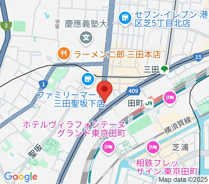 三田フルート教室の地図