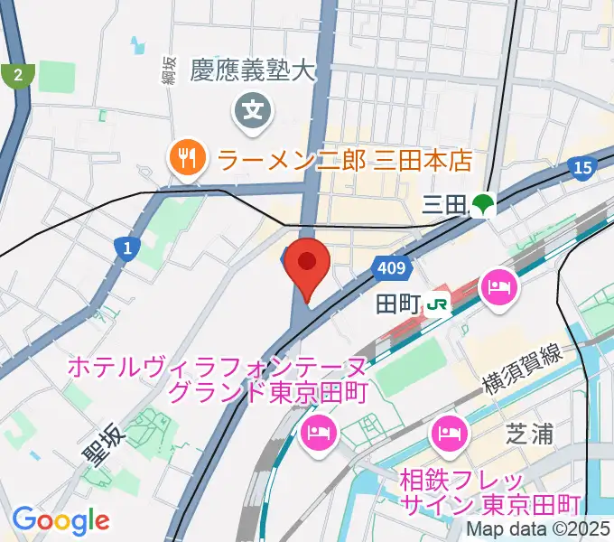 三田フルート教室の地図