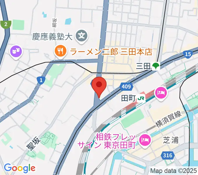 三田フルート教室の地図