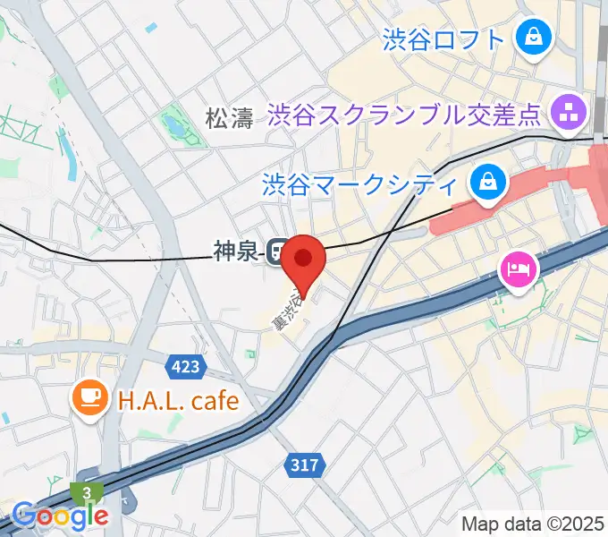 富川ギター教室の地図