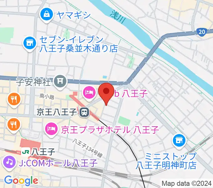 八王子音楽院本部の地図