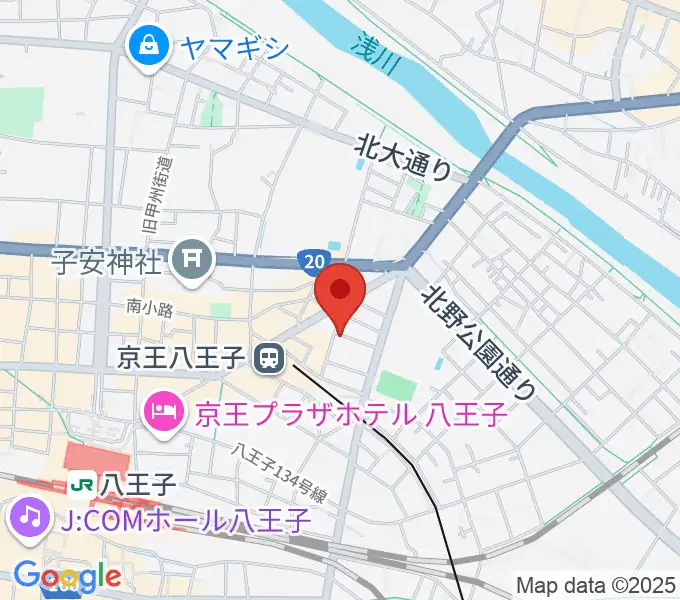 八王子音楽院本部の地図