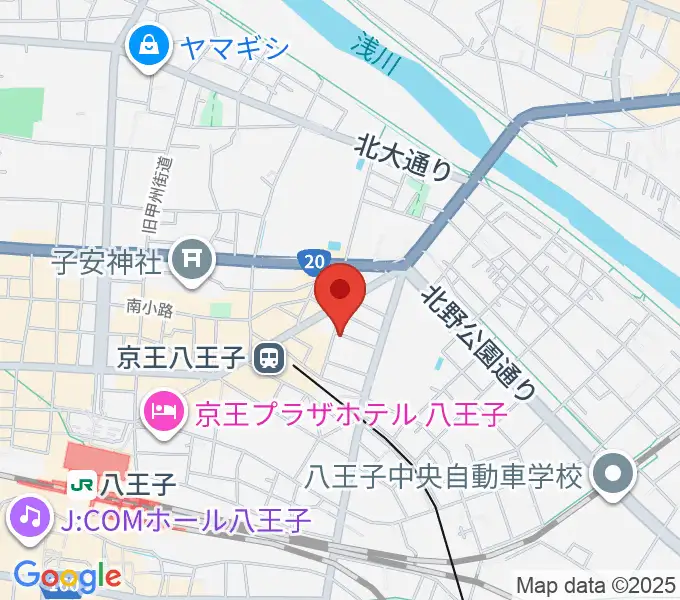 八王子音楽院本部の地図