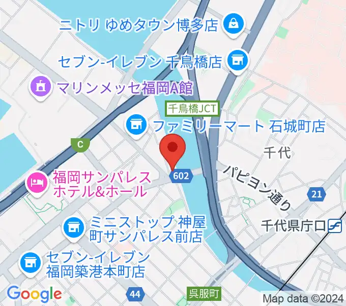 福岡スクールオブミュージック＆ダンス専門学校の地図