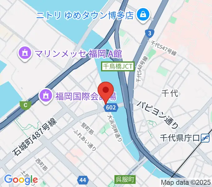 福岡スクールオブミュージック＆ダンス専門学校の地図