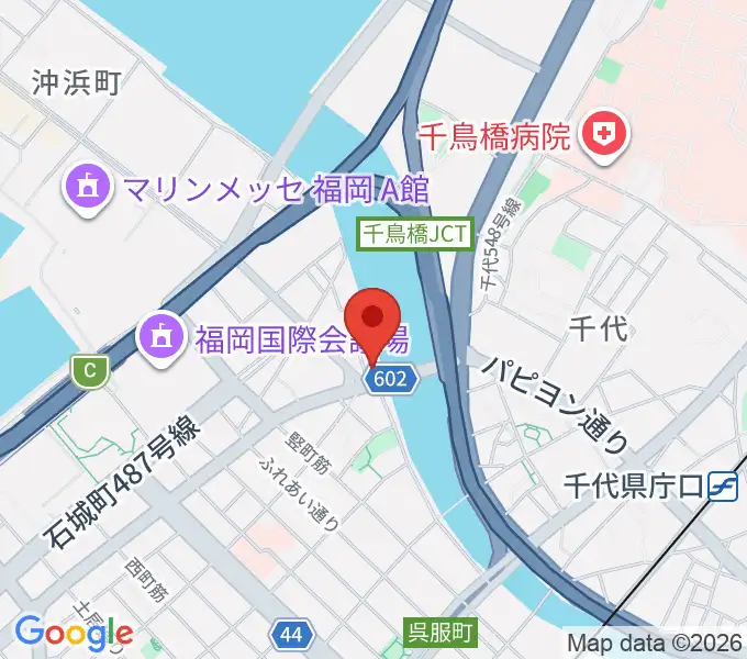 福岡スクールオブミュージック&ダンス専門学校の地図