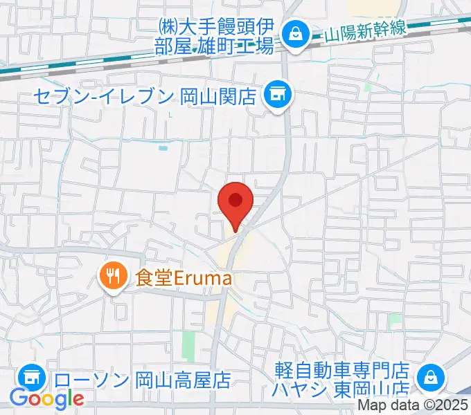 山陽こだま楽器 東岡山店の地図