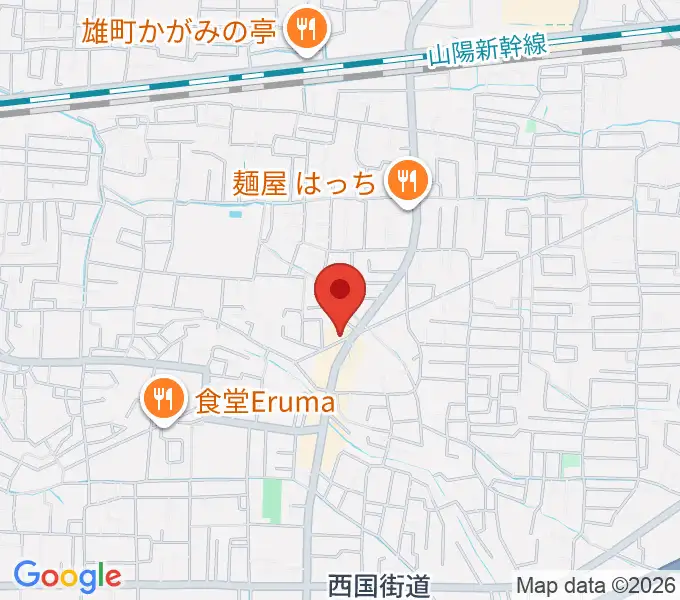 山陽こだま楽器 東岡山店の地図