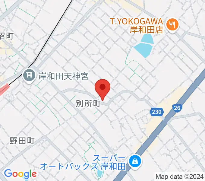 関西音楽院の地図