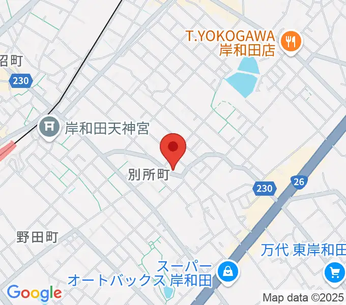 関西音楽院の地図