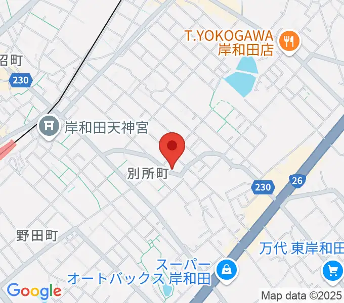 関西音楽院の地図