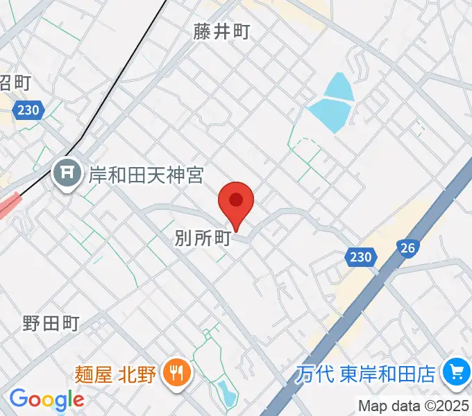 関西音楽院の地図