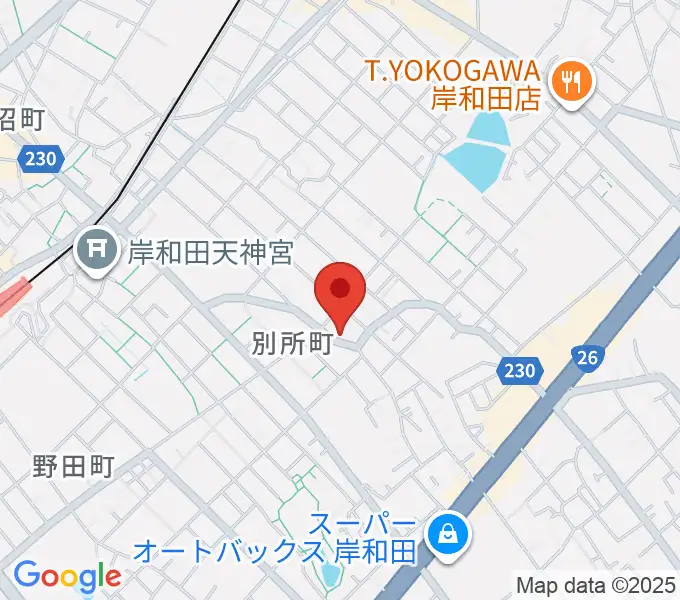 関西音楽院の地図