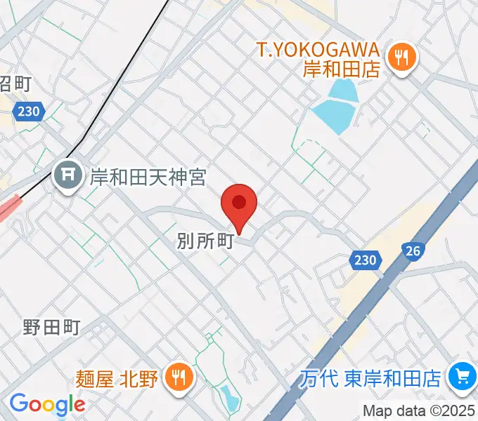 関西音楽院の地図