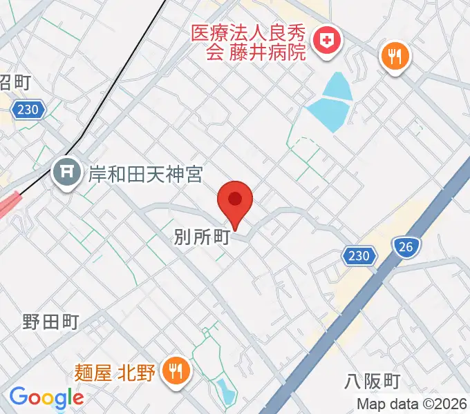 関西音楽院の地図