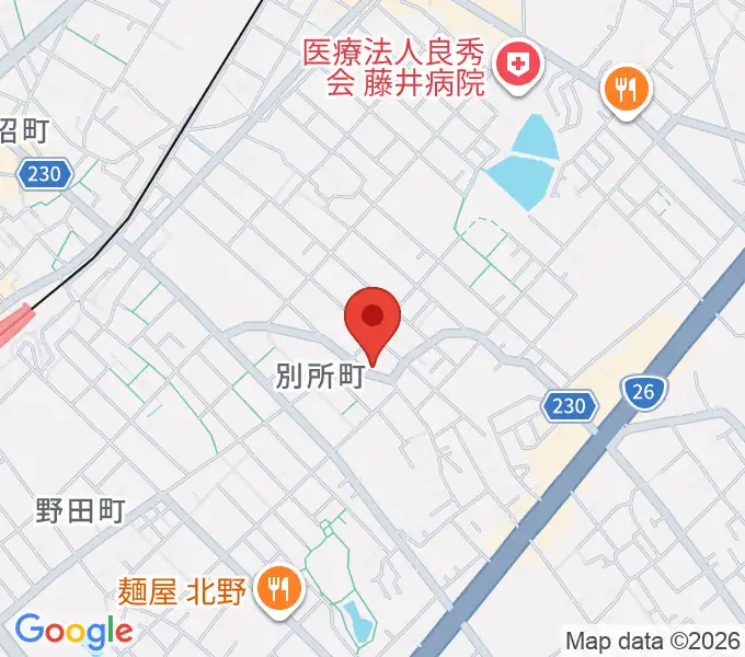 関西音楽院の地図