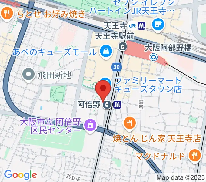 あべぷらんカルチャーわのわの地図