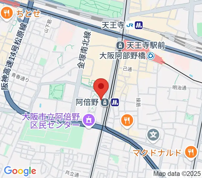 あべぷらんカルチャーわのわの地図