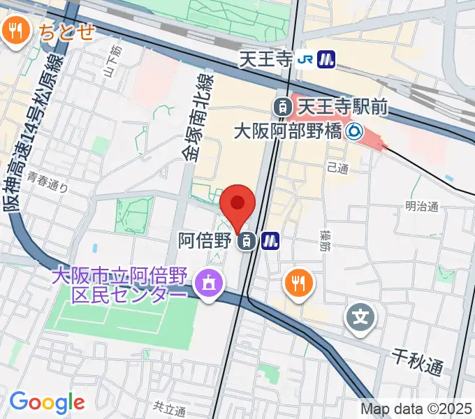 あべぷらんカルチャーわのわの地図