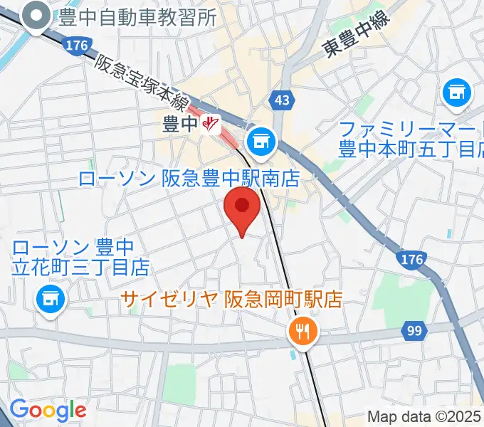 ショパンピアノ音楽院の地図