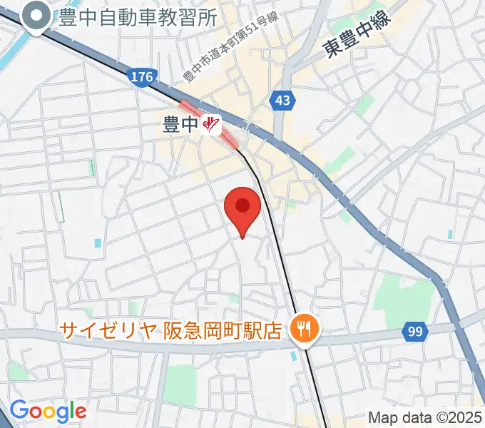 ショパンピアノ音楽院の地図