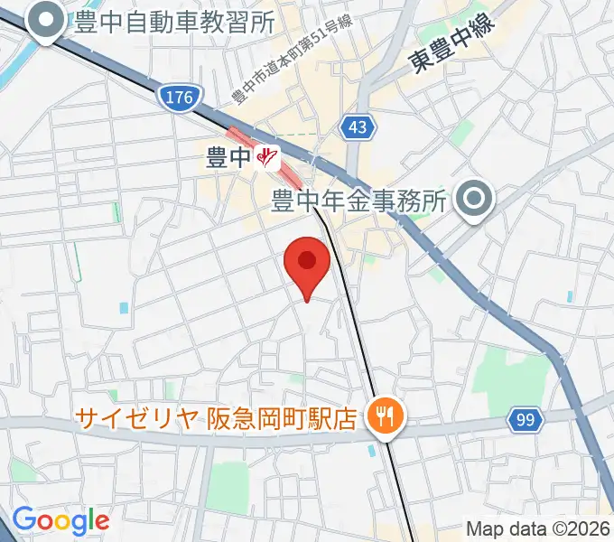 ショパンピアノ音楽院の地図