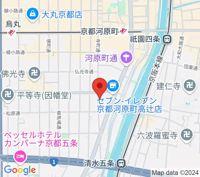 京都メゾピアノ音楽教室の地図