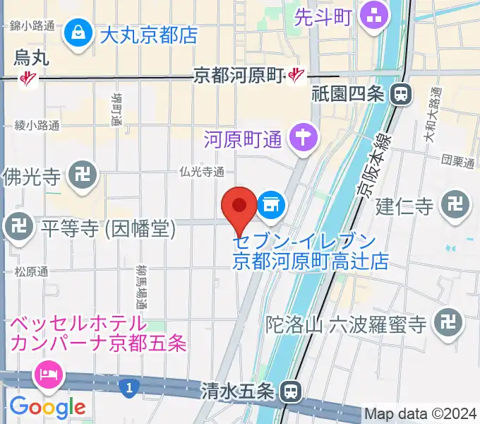 京都メゾピアノ音楽教室の地図