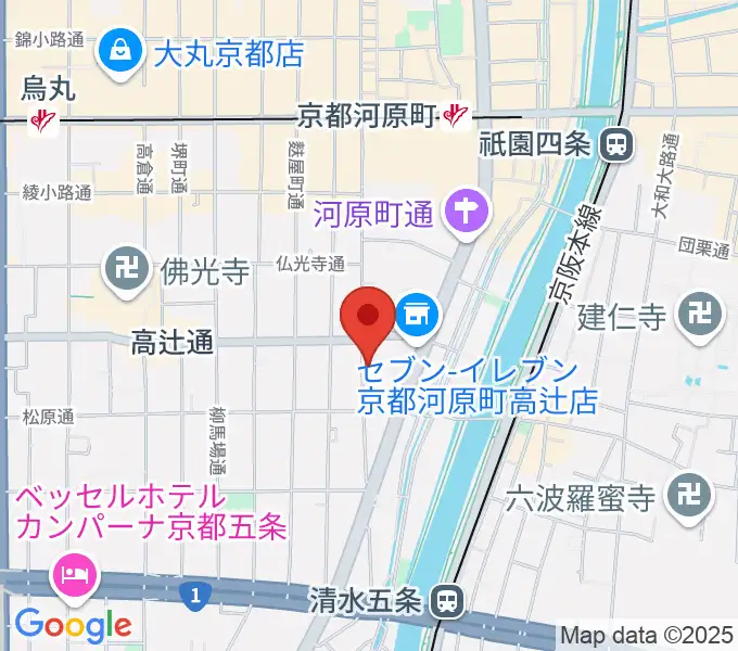 京都メゾピアノ音楽教室の地図