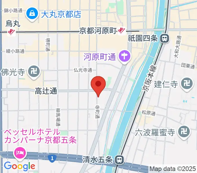 京都メゾピアノ音楽教室の地図