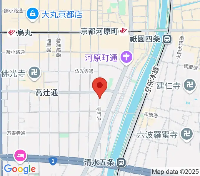 京都メゾピアノ音楽教室の地図