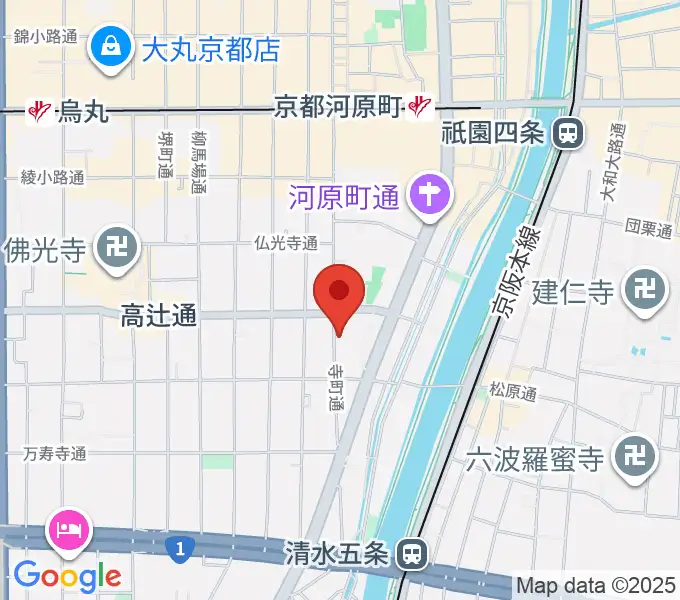 京都メゾピアノ音楽教室の地図
