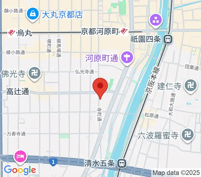 京都メゾピアノ音楽教室の地図