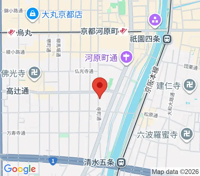 京都メゾピアノ音楽教室の地図