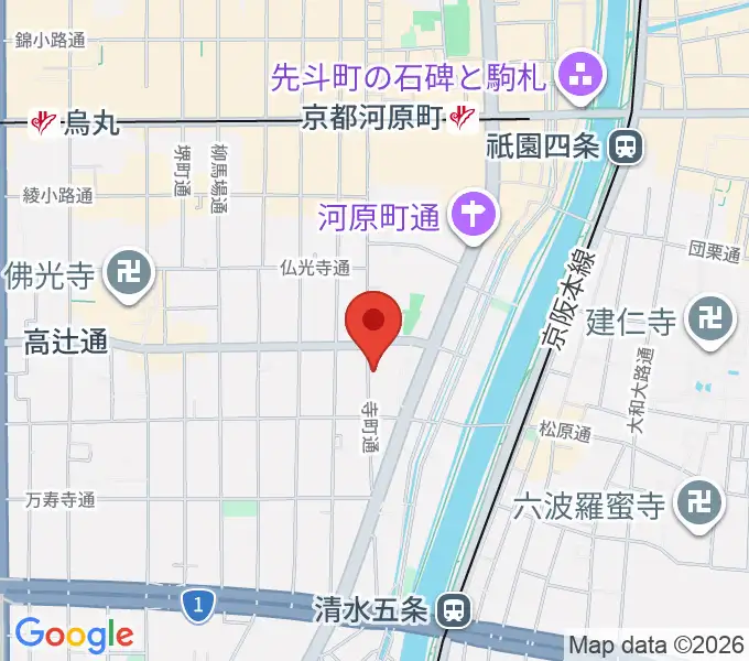 京都メゾピアノ音楽教室の地図