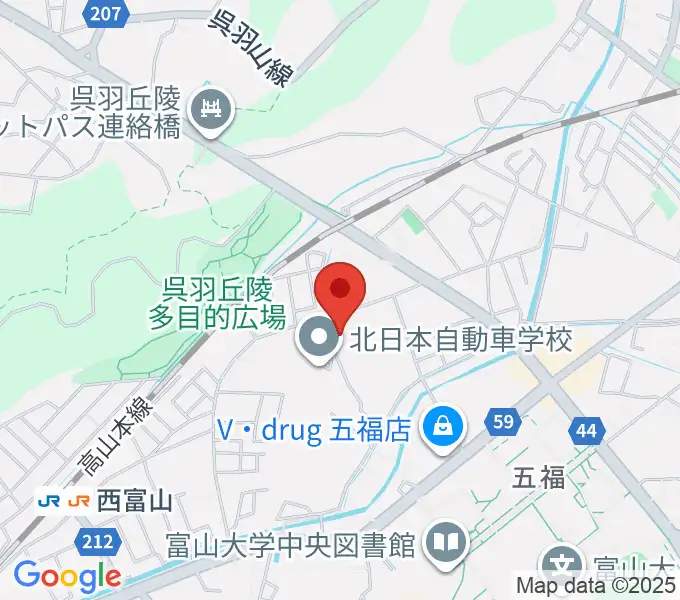 四十谷ギター学院の地図
