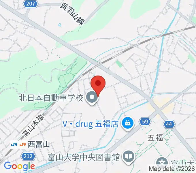 四十谷ギター学院の地図